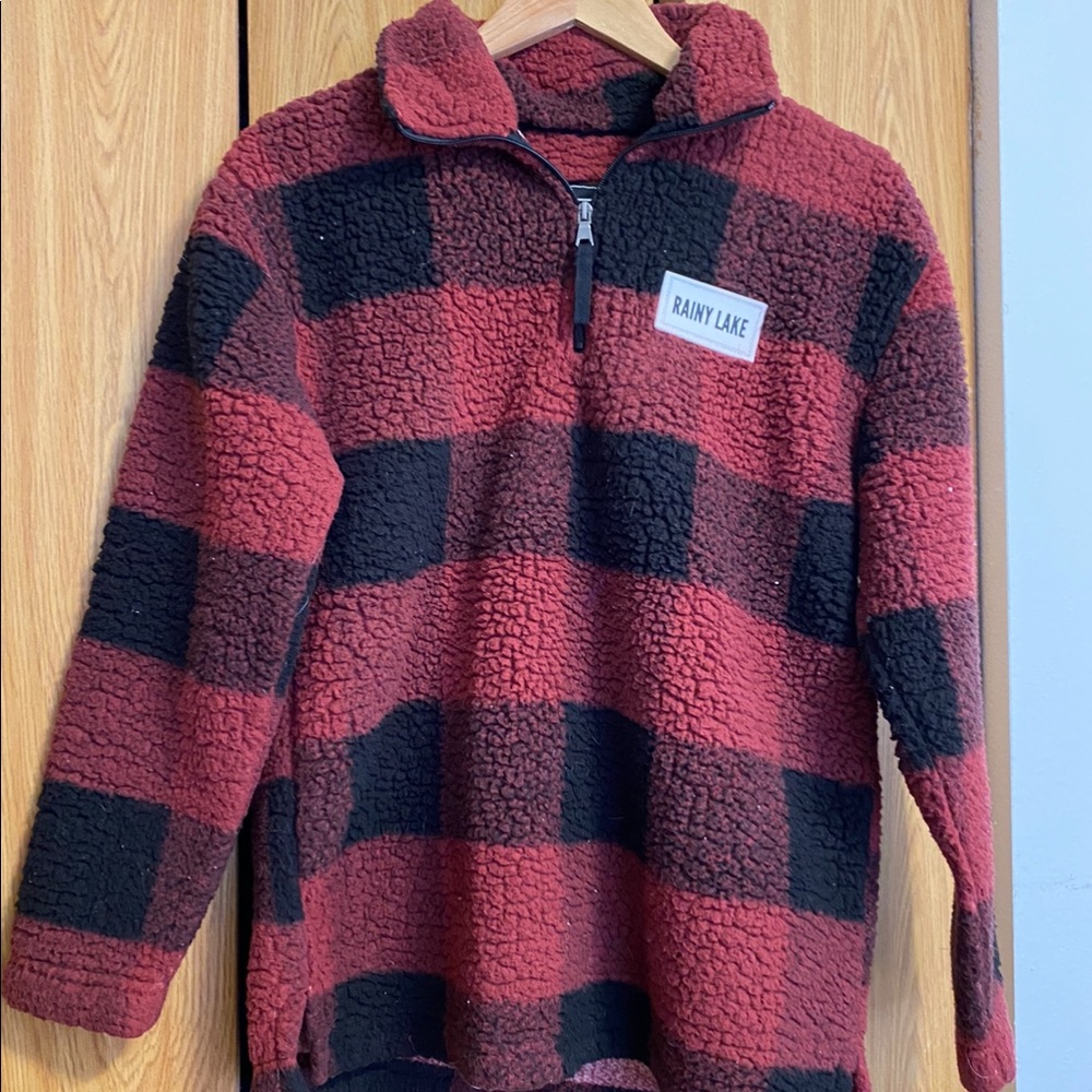 Fleece quarter zip sweatshirt